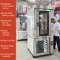 Horno Combinado Comercial Eléctrico Profesional para Panadería, Horno de Convección para Pan Francés y Tostadas con Fermentadora en Venta
