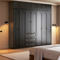 Armoire de chambre à coucher de haute qualité, armoire écologique, design d'armoire, armoire économique, luxe léger, armoire de rangement, armoire noire