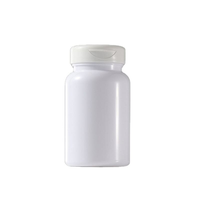 Botellas de Plástico PET con Tapa Abatible para Cápsulas Herbales Blancas Personalizadas de 80, 120, 150 y 200 ml, para Quemagrasas, Píldoras y Vitaminas