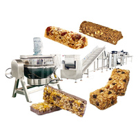 Machine de fabrication de barres de riz, de bonbons et de noix Ligne de production de barres de céréales à énergie protéique avec machine de coupe et d'emballage