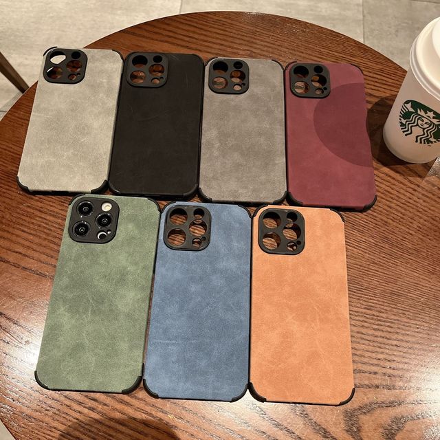 PU Leather Phone Case for iPhone 15 14 13 12 11 Pro Max Mini X XS XR Retro Solid Color Soft Cover Price