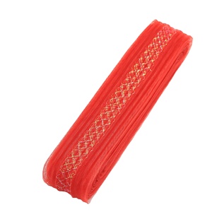 Bán buôn handmade Xương Cá Phong Cách tóc phụ kiện 6.5 đàn hồi lưới ban nhạc lượn sóng đầy màu sắc Sợi cung bao bì Nguồn cung cấp - Product Image 3