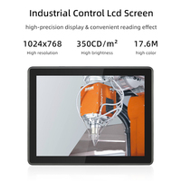 Panel PC Industrial Táctil de 15 Pulgadas Sin Ventilador, Computadora Integrada con Linux/Win10 11, Tablet PC Táctil Todo en Uno para Automatización Industrial