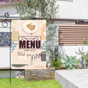 Producto promocional 30x45cm Lino engrosado Bandera de jardín personalizada decorativa para exteriores de doble cara - Product Image 2