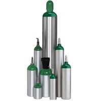 Mini Cilindro de Oxígeno Médico de Aluminio de 1L y 6 Tamaños con Regulador de Oxígeno/Flujómetro/Humidificador/Bolsa/Cánula Nasal/Máscara de Oxígeno