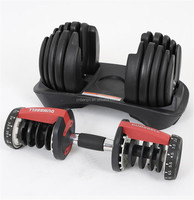 Haltères réglables de 24kg, ensemble d'entraînement d'haltérophilie gratuit