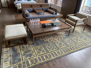 Alfombra de Lana Moderna de Lujo, Hecha a Mano, para Salas de Estar y Salas de Golf, Diseño de Pelo Alto Premium - Product Image 5