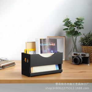 Estante de madera para archivos de escritorio, organizador de cartas de madera maciza, estante de almacenamiento de documentos de oficina para uso doméstico y laboral - Product Image 5