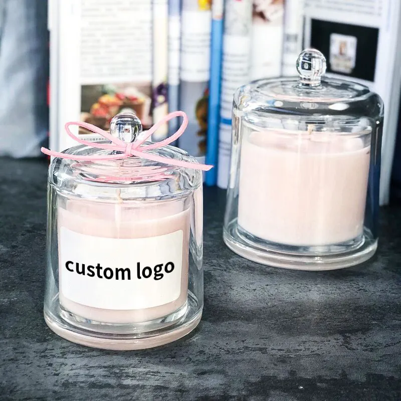 Luxury modern fashion unique fancy design glass candle jars for candle making