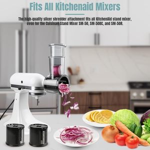 Accessoires de robot culinaire détachables pour hacher/râper, 4 lames en acier inoxydable, hachoir à légumes écologique, râpe à fromage, pour salades - Product Image 2