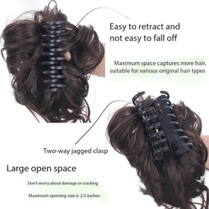 <span class=keywords><strong>Chignon</strong></span> désordonné - Extensions de <span class=keywords><strong>chignon</strong></span> synthétiques ondulées et bouclées <span class=keywords><strong>élastique</strong></span>s pour femmes et filles - Product Image 4