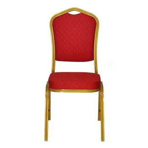 Wholesale Cheap Used Price Stackable Wedding Events Hotel Red Chairs Banquet Steel From China