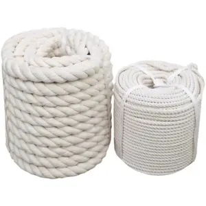 100% Natural Cotton Rope For Packaging Crafts Hammock Home Decor Wall Hanging And Plant Hangers Thick Soft Twisted Rope