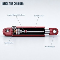 Capteur magnétostrictif sans contact pour retour de position de course de vérin hydraulique linéaire - Vente en gros