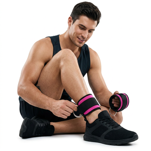 Sangles de soutien de cheville en néoprène rembourrées et respirantes, couleur personnalisée, très résistantes, pour entraînement de force et haltérophilie avancée – Meilleures ventes - Product Image 1