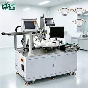 Nouvelle ligne de production CNC laser à fibres rotative multi-stations avec inspection des défauts par caméra CCD et rejet automatique pour couvercles de lampes LED - Product Image 1