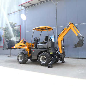 Chargeur diesel à livraison rapide portant un mini tracteur-pelleteuse avec chargeur frontal Pelles rétrocaveuses remorquables à vendre - Product Image 1