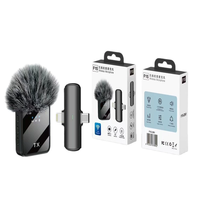 Microphone F15 3 en 1 pour iPhone/Android, sans fil, transmission 328 pieds, mini microphone pour enregistrement d'interviews, YouTube, TikTok