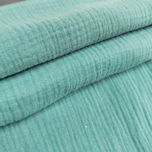 Hữu Cơ Đôi Gạc Muslin Vải 100% Bông Crepe Vải Đồng Bằng Và In Mô Hình Cho Quần Áo Trẻ Em - Product Image 5