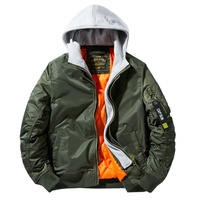 Veste coupe-vent imperméable pour homme sur mesure, veste d'équipage de vol, veste bomber épaisse et chaude, sweat à capuche pour homme