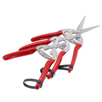 Outils de jardinage Sécateur pour arbres fruitiers en acier inoxydable à manche rouge Ciseaux de jardinage