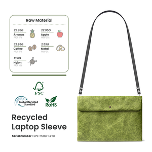 WINTOP Funda <span class=keywords><strong>para</strong></span> portátil biodegradable ecológica Certificación FSC ROHS Resistente al agua <span class=keywords><strong>MacBook</strong></span> 13,3 pulgadas 31CM * 22CM - Product Image 2