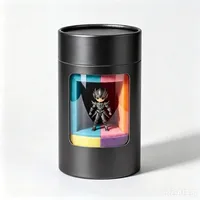 Cilindro de Cartón Redondo con Ventana Transparente para Figuras de Anime Premium con Logotipo Personalizado