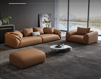 Canapés modulables et confortables en cuir pour salon, meubles uniques, canapés personnalisés