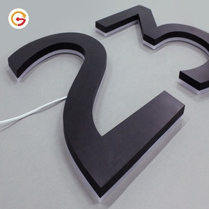 JAGUARSIGN Custom Illuminated <strong>House</strong> <strong>Numbers</strong> LED Back Lit <strong>House</strong> Metal <strong>Numbers</strong> <strong>Black</strong> LED Manufacturer - Product Image 3