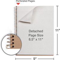 Conception personnalisée impression à la demande feuille d'or unique gaufrage fantaisie Kraft collage ligné cahier à spirale pour bureau fournitures scolaires