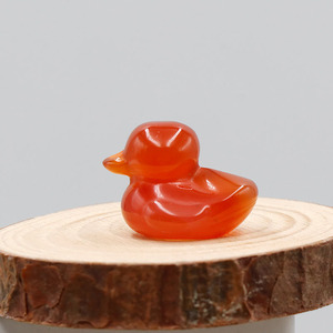 1 pollici pietra naturale intagliato a mano animale anatra pietra preziosa di cristallo per la decorazione per bambini regalo che fa 20x30mm - Product Image 6