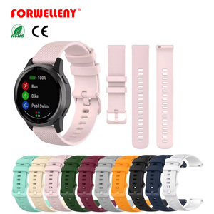 Forwelleny 18 20 22mm correa de reloj de silicona Correa deportiva para <span class=keywords><strong>Garmin</strong></span> <span class=keywords><strong>Vivoactive</strong></span> 6 5 <span class=keywords><strong>4</strong></span> pulsera Forerunner 165 265 255 Accesorios - Product Image 1