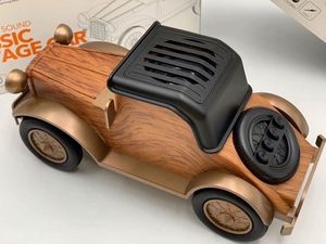 Custom Logo Vintage <b>Bluetooth</b> <b>Speaker</b> Retro Wood Finish Wireless Bass Phone Stand Square Design Alphabet Pattern Portable Audio - Product Image 2