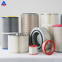 Filtre à air cylindrique plissé industriel en papier/membrane PTFE, cartouche filtrante personnalisée pour la collecte de poussière