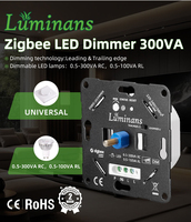 Variateur LED intelligent rotatif mural Luminans Multiway Control Zigbee 300W pour éclairage LED