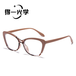 Lunettes de vue œil de chat, verres PC bicolores, anti-lumière bleue, unisexe, monture moyenne - Product Image 5