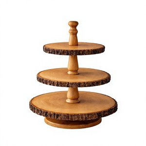 Handmade Eco-Friendly Wooden <b>Cake</b> <b>Stand</b> Customized Shape Natural Wood Finish Dishwasher Safe Single Piece Decorative <b>Stand</b> - Product Image 6