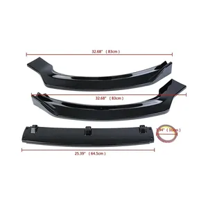 StarNav Pour 2013-2016 Diffuseur de pare-chocs avant Spoiler Kit carrosserie Protection de pare-chocs avant - Product Image 5