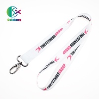 Cordon de cou détachable en polyester personnalisé pour porte-badge, impression jacquard, technique de sublimation, avec crochet et logo personnalisé, vente en gros