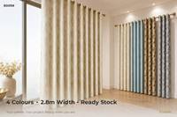 Tissu de rideau jacquard décoratif 257GSM, doux, effet nacré, 2,8m pour l'intérieur de la chambre, 8009 #