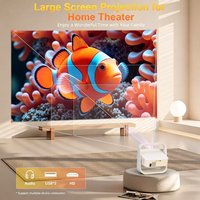Nouveau projecteur intelligent 9000 Lumens Android 14 360 ° Projecteur de films Flipping Bracket 600ANSI, résolution native 1080P, Wi-Fi double bande, BT5.1