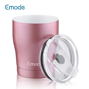 Insulated Coffee Mug With Ceramic Coating Iced Coffee Tumbler Cup With Flip Lid And Handle Double Wall Vacuum Leak-Proof