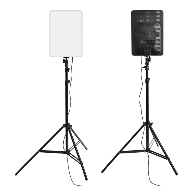 Bi-color Camera Video Studio Lighting Kits Shoot Light Film with 2.2m Tripod Stand and Batteries LED Studio Photographic Light