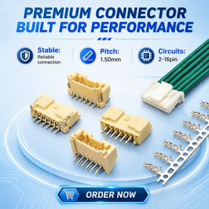 Connecteur alternatif JST ZH 1.5, série Konnra KR1501, bornier de connexion fil-circuit imprimé à pas de 1.5mm, connecteur de type wafer - Product Image 1