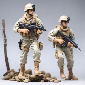 索利廉价儿童室内游戏迷你塑料假装军队人物玩具士兵游戏