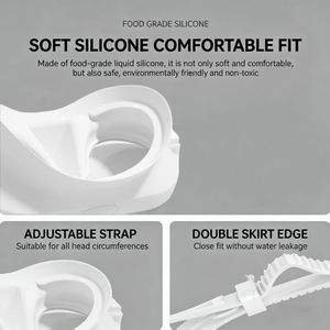 Máscara de Snorkel de Silicona sin Marco Personalizable, Gafas de <span class=keywords><strong>Buceo</strong></span> con Lentes de Vidrio Templado Antivaho - Product Image 2