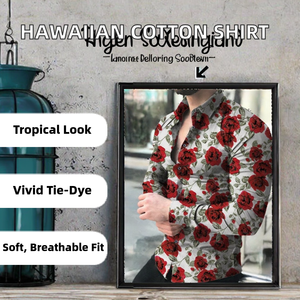 Camisa Hawaiana de Verano 2024 para Hombre, Estampada, Transpirable, de Secado Rápido, de Poliéster/Algodón, Manga Corta - Product Image 2