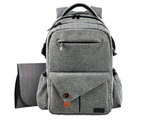 Bolsa de Pañales Multifuncional Grande para Bebé, Mochila para Mamá con Correas para Cochecito, Bolsillos Aislantes para Biberones, Cambiador - Product Image 1