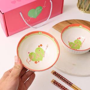 Ciotole in ceramica <span class=keywords><strong>di</strong></span> tendenza <span class=keywords><strong>di</strong></span> San Valentino 2025 Set <span class=keywords><strong>di</strong></span> stoviglie in <span class=keywords><strong>porcellana</strong></span> per le <span class=keywords><strong>donne</strong></span>-2 4 6 pezzi per uso domestico o nuziale - Product Image 4