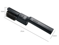 Brosse de nettoyage électrique robuste, rechargeable sans fil, pour barbecue, avec poils en fil d'acier inoxydable et manche en plastique